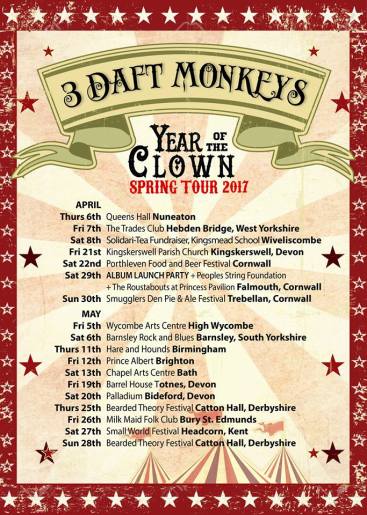3 Daft Monkeys 2017 Tour